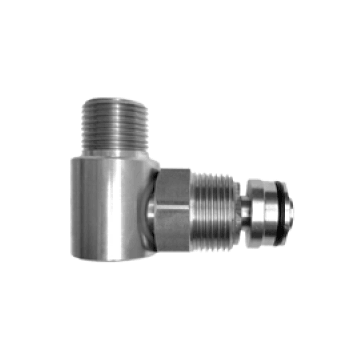 Angle swivel for hose reels