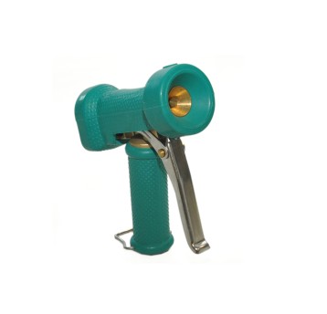 Brass Gun in Rubber Protection Green