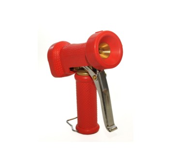 Brass Gun in Rubber Protection Red