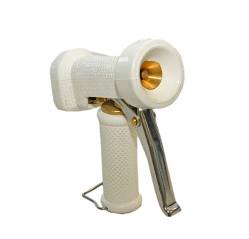 Brass Gun in Rubber Protection White