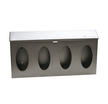 Gloves dispenser for 4 pack with flap