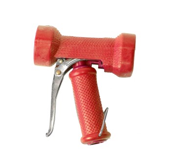 Plastic gun in rubber protection Red