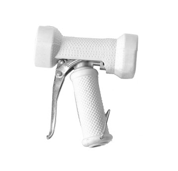 Plastic gun in rubber protection White