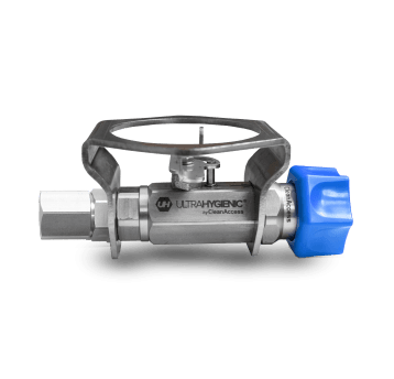 SS UH® ball valve 1/2”, UH fqc. + swivel