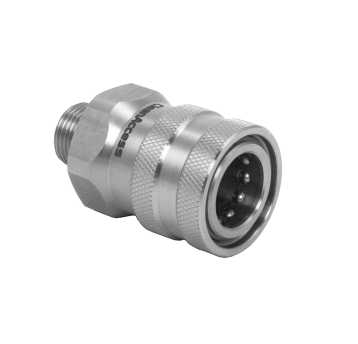 Stainless steel female quick coupling EXT thr.1/2"