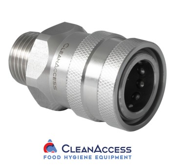 Stainless steel female quick coupling EXT thr.1/2"