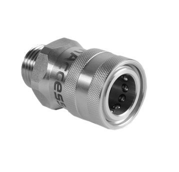 Stainless steel female quick coupling EXT thr.1/2"