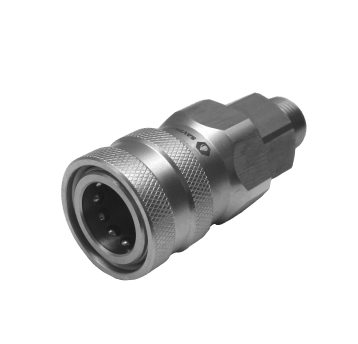 Stainless steel female quick coupling EXT thr.3/8"