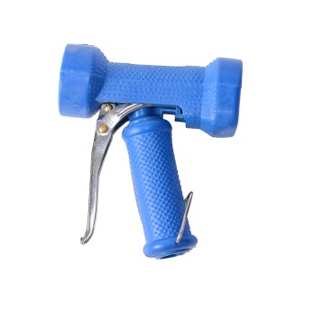 Stainless steel gun in rubber protection Blue