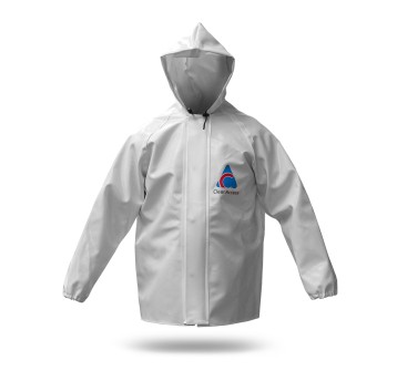 ULTRA HYGIENIC® waterproof jacket with zip and hoo