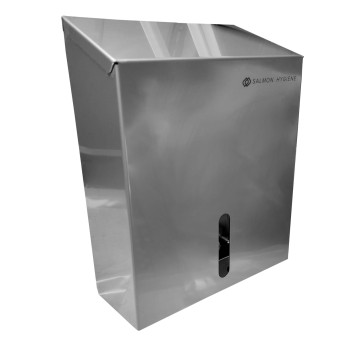 Wall dispenser for paper towels in sheets